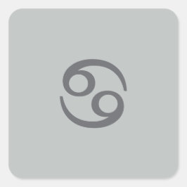 Tumorzodiac - blassgrau quadratischer aufkleber