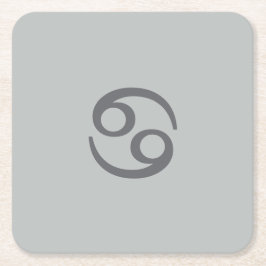 Tumorzodiac - blassgrau rechteckiger pappuntersetzer