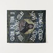 Tump Dead After Party in Hell It will Wild Trump Wandteppich (Vorderseite (Horizontal))