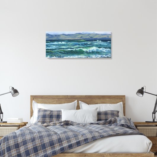 "Tumultuous Waves" Leinwanddruck (Insitu (Schlafzimmer))