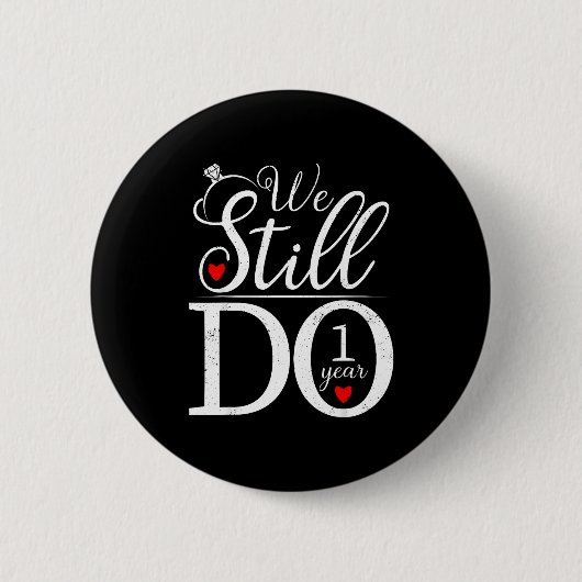 Tun 1 Paar noch ihre 1. Hochzeit Button (Vorderseite)