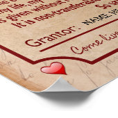 TUN AN MEIN HERZ - Erklärung zur Liebe Poster (Ecke)