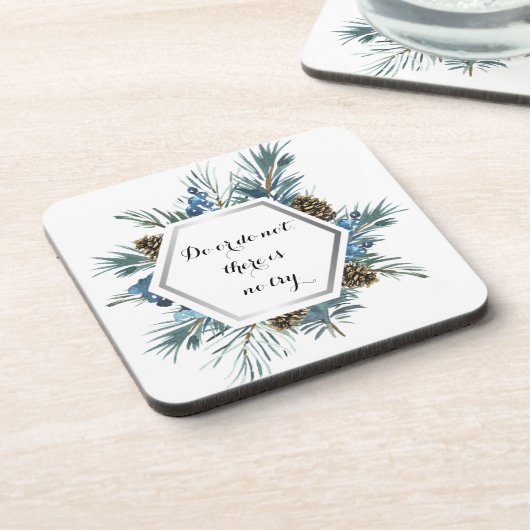 Tun oder nicht, es gibt keinen Versuch Getränkeuntersetzer (Linke Seite)