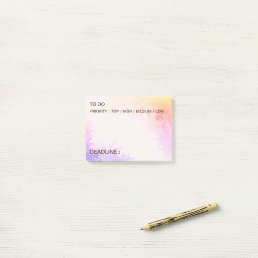 tun post-it klebezettel (Auf Schreibtisch)