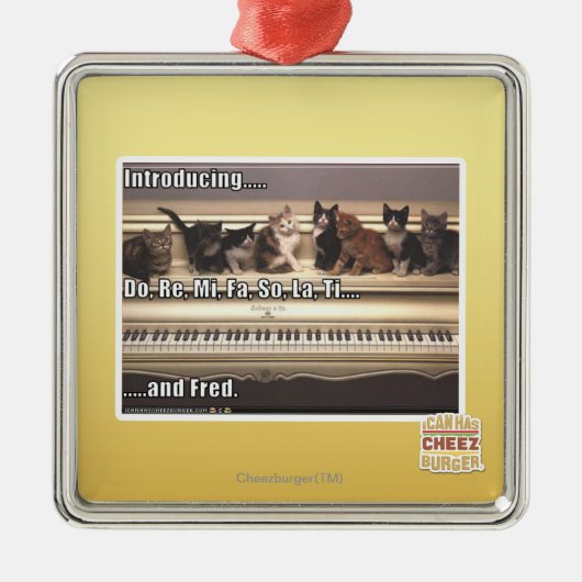 , Tun Re, MI, Fa so La, Ti, Fred Silbernes Ornament (Vorne)