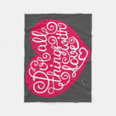 Tun Sie alle Sachen mit Liebe-Rot Fleecedecke (Vorderseite)