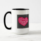 Tun Sie alle Sachen mit Liebe-Rot Tasse (Links)