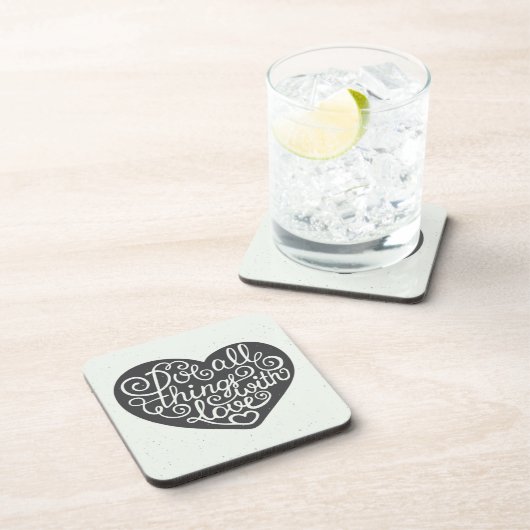 Tun Sie alle Sachen mit Liebe Untersetzer (Rechte Seite)