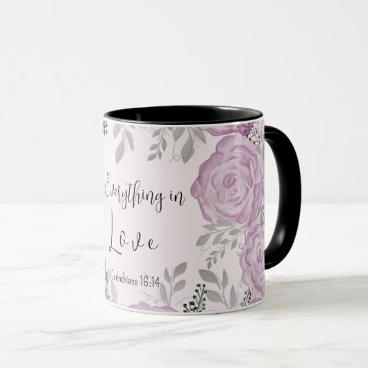 Tun Sie alles in der Liebe Christliche Schrift Tasse (VorderseiteRechts)