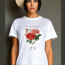 Tun Sie alles Liebe Herz Rote Rose Blume Blumenkoh T-Shirt