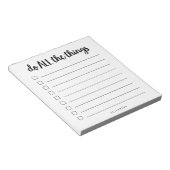 Tun Sie alles | Personalisiert zu verwendende Lind Notizblock (angewinkelt)