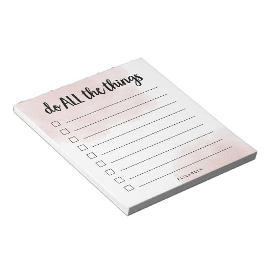 Tun Sie alles | Personalisierte Blendung Notizblock (angewinkelt)