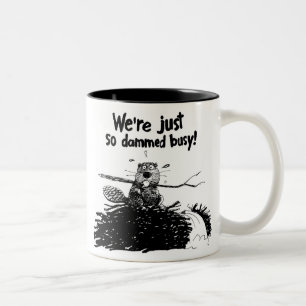 Tun Sie beschäftigtes Damm Zweifarbige Tasse