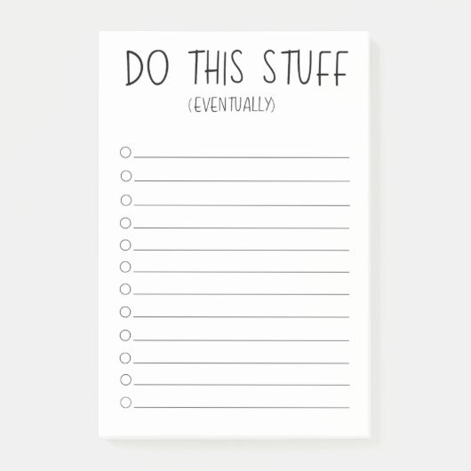 Tun Sie das irgendwann Post-it Klebezettel (Vorderseite)