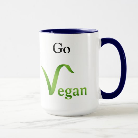 Tun Sie das Richtige! Gehen Wecker-Tasse vegane Tasse (Rechts)