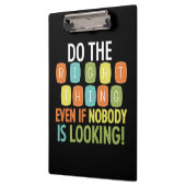 Tun Sie das Richtige-Klemmbrett Klemmbrett (Links)