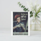 "Tun Sie die Arbeit, die er hinter sich verlassen  Postkarte (Stehend Vorderseite)