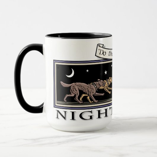 "Tun Sie die Hundesache" Nightrunner Tasse (Links)