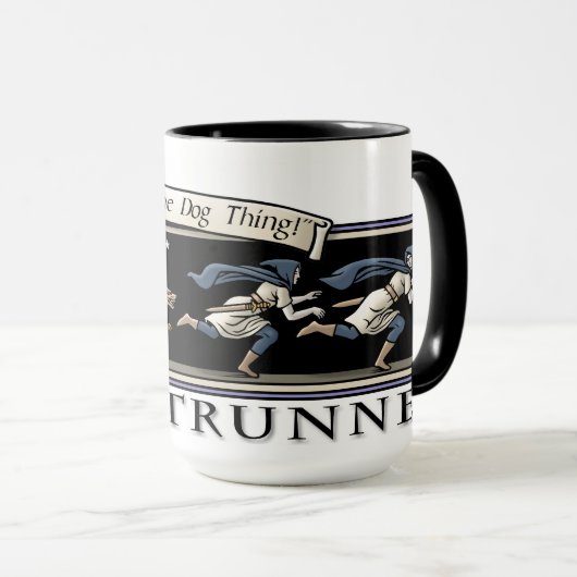 "Tun Sie die Hundesache" Nightrunner Tasse (VorderseiteRechts)