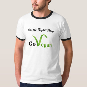 Tun Sie die rechte Sache gehen veganer Ring-T - T-Shirt