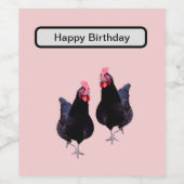 Tun Sie die schwarzen Hühner? Weinetikett (Einzelnes Label)