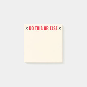 Tun Sie dies oder sonst lustiges Post-it Klebezettel
