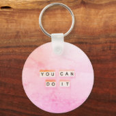 Tun Sie es mit einem rosa Schlüsselanhänger. Schlüsselanhänger (Vorderseite)