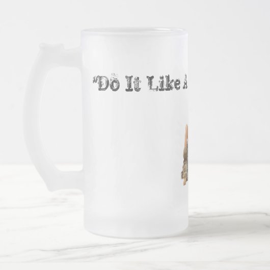 Tun Sie es mögen einen Höhlenbewohner! Bier Stein Mattglas Bierglas (Links)