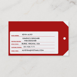 Tun Sie es sich Hilfe Visitenkarte