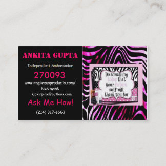 Tun Sie etwas heute Plexus-Visitenkarten Visitenkarte