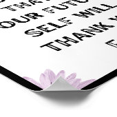 Tun Sie heute etwas, das Ihr zukünftiges Selbst wi Poster (Ecke)