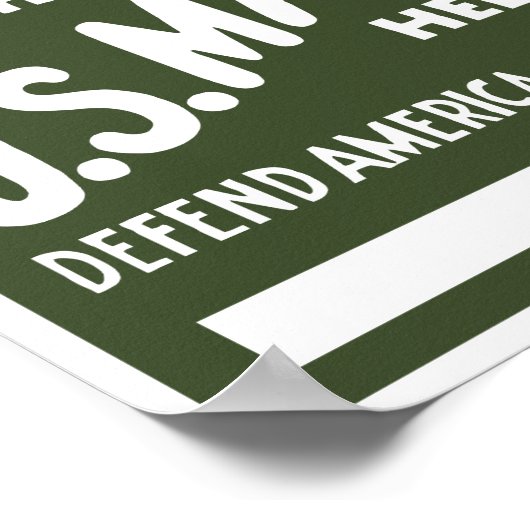 Tun Sie Ihre Pflicht - nehmen Sie an den Marines t Poster (Ecke)