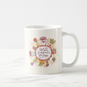 Tun Sie mehr von, was Sie glückliche 2 macht Kaffeetasse