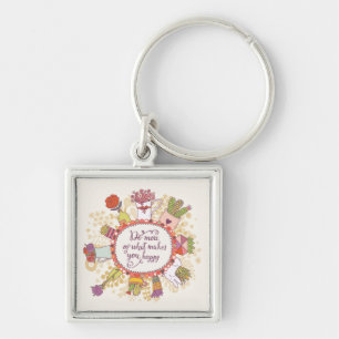 Tun Sie mehr von, was Sie glückliche 2 macht Schlüsselanhänger