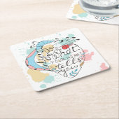 Tun Sie nur, was Ihr Herz Ihnen sagt Rechteckiger Pappuntersetzer (angewinkelt)