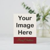 TUN SIE SICH ~ Postcard Weihnachten Roter Designer (Stehend Vorderseite)