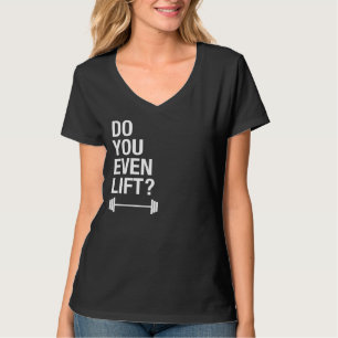 Tun Sie Sie sogar Aufzug-schwarzes T-Shirt