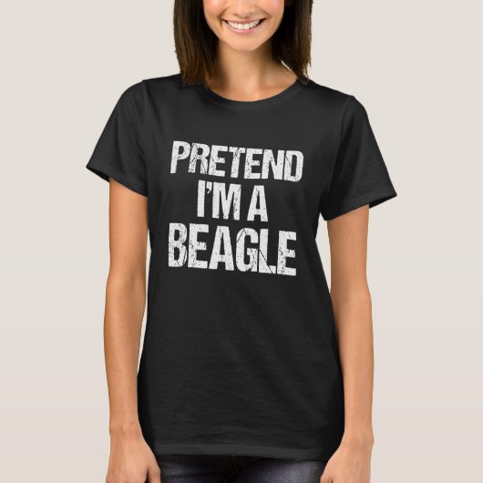 Tun Sie so, als wäre ich ein Beagle-Halloween-Kost T-Shirt (Vorderseite)