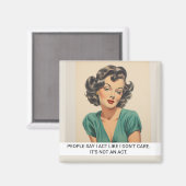 Tun Sie so, als wäre mir das komische Retro-50er-S Magnet (Vorderseite/Rückseite)