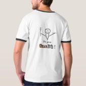Tun Sie Uou CharBQ- vorderes/hinteres Desgin T-Shirt (Schwarz voll)
