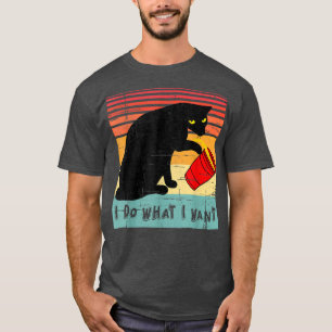 Tun Sie, was ich Vintage Black Cat Meine lustige K T-Shirt