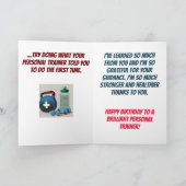 Tun Sie, was Ihr persönlicher Trainer zum Geburtst Karte (Innenseite)