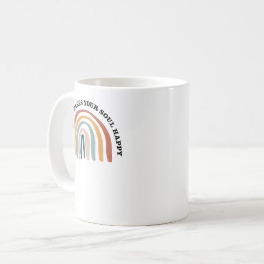 Tun Sie, was Ihr Soul glücklich macht Regenbogen Kaffeetasse (Vorderseite Links)