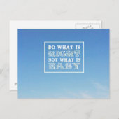 Tun Sie, was recht ist Postkarte (Vorne/Hinten)