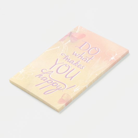 Tun Sie, was Sie glücklich macht Post-it Klebezettel (angewinkelt)