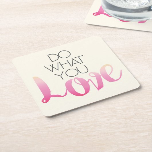 Tun Sie, was Sie Liebe 2 Rechteckiger Pappuntersetzer (angewinkelt)