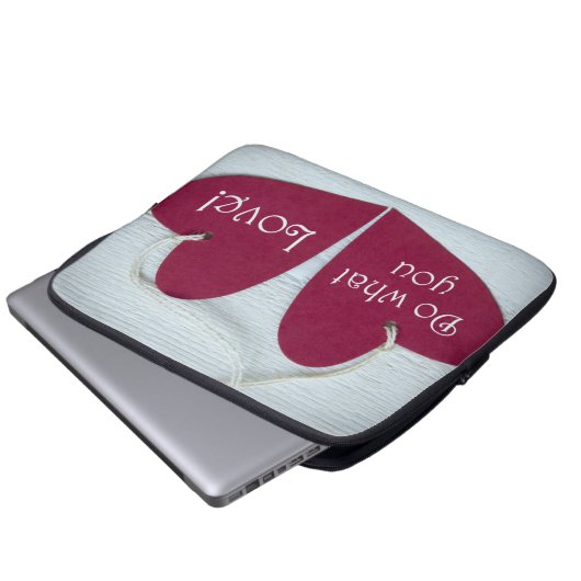 Tun Sie, was Sie Liebe 3 Laptopschutzhülle (Vorne Knopf)