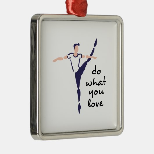 Tun Sie, was Sie Liebe Silbernes Ornament (Rechts)