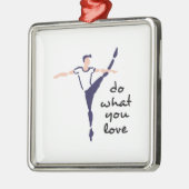 Tun Sie, was Sie Liebe Silbernes Ornament (Links)