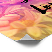 "Tun Sie, was Sie Liebe" Typografie Zitat-Blume Poster (Ecke)